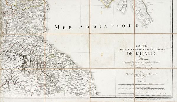 ALEXIS NICOLAS CHAUCHARD : Carte de la partie septentrionale de l?Italie Par M. Cauchard Capitaine d'Infanterie et Ingnieur Militaire Revue et Augmente Par Dezauche Gographe.  - Asta Arte Antica, Moderna e Contemporanea [parte I] - Associazione Nazionale - Case d'Asta italiane