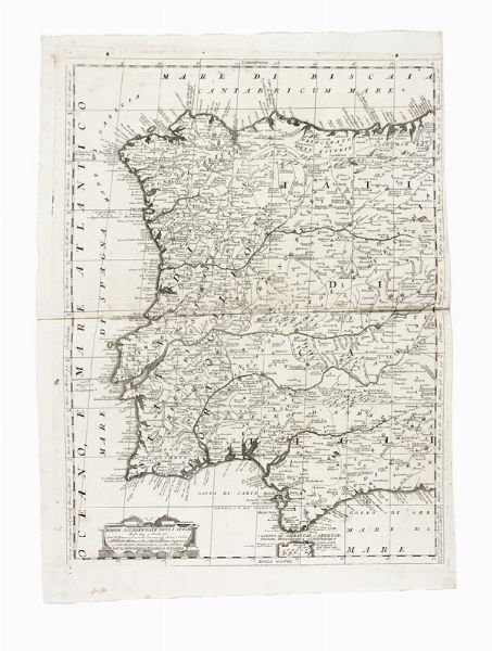 Vincenzo Maria Coronelli : Parte Occidentale della Spagna, Descritta, e Dedicata dal P.Maestro Coronelli Cosmografo, e Lettore Publico All'Illustrissimo, et Eccellentissimo Signore Carlo Ruzini Ambasciatore  S.M.Cattolica per la Serenissima Republica di Venezia/Parte Orientale...  - Asta Arte Antica, Moderna e Contemporanea [parte I] - Associazione Nazionale - Case d'Asta italiane