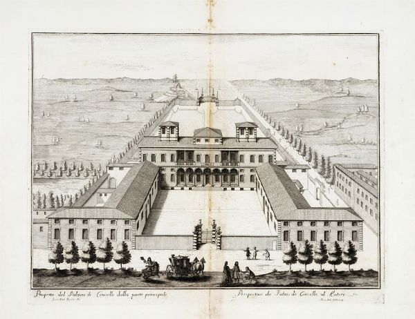 MARC'ANTONIO DAL RE : Ville di Delizia o Siano Palaggi Camparecci nello Stato di Milano Divise in Sei Tomi Con espressevi le Piante, e diverse Vedute delle medesime Incise e stampate da Marc'Antonio Dal Re bolognese. Tomo Primo.  - Asta Arte Antica, Moderna e Contemporanea [parte I] - Associazione Nazionale - Case d'Asta italiane