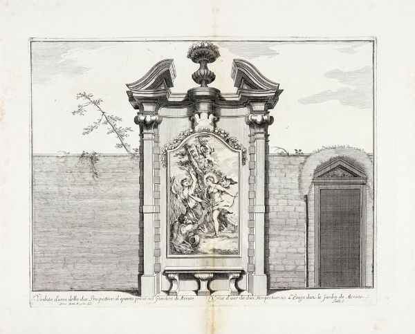 MARC'ANTONIO DAL RE : Ville di Delizia o Siano Palaggi Camparecci nello Stato di Milano Divise in Sei Tomi Con espressevi le Piante, e diverse Vedute delle medesime Incise e stampate da Marc'Antonio Dal Re bolognese. Tomo Primo.  - Asta Arte Antica, Moderna e Contemporanea [parte I] - Associazione Nazionale - Case d'Asta italiane