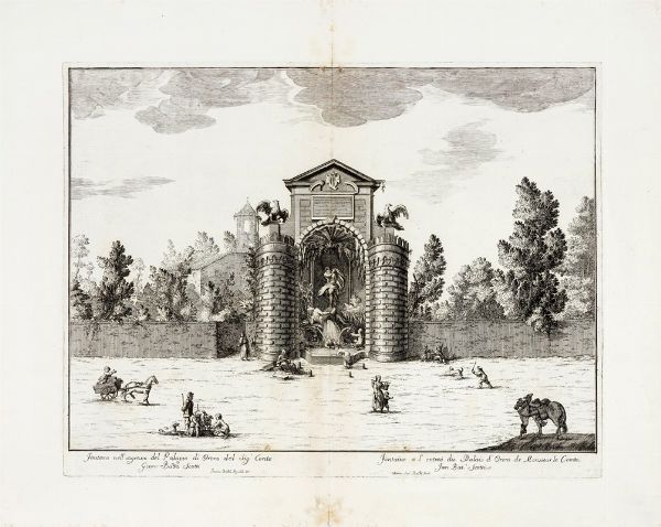 MARC'ANTONIO DAL RE : Ville di Delizia o Siano Palaggi Camparecci nello Stato di Milano Divise in Sei Tomi Con espressevi le Piante, e diverse Vedute delle medesime Incise e stampate da Marc'Antonio Dal Re bolognese. Tomo Primo.  - Asta Arte Antica, Moderna e Contemporanea [parte I] - Associazione Nazionale - Case d'Asta italiane