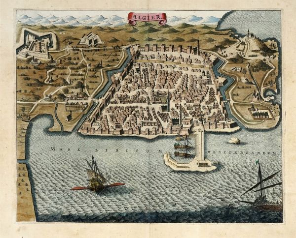 JOHANNES JANSSONIUS : Algier.  - Asta Arte Antica, Moderna e Contemporanea [parte I] - Associazione Nazionale - Case d'Asta italiane