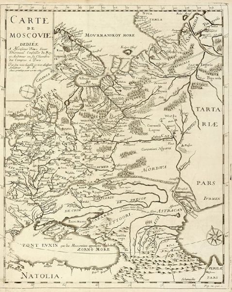 ADAM OLEARIUS (OEHLSCHLAEGER) : Carte de Moscovie.  - Asta Arte Antica, Moderna e Contemporanea [parte I] - Associazione Nazionale - Case d'Asta italiane