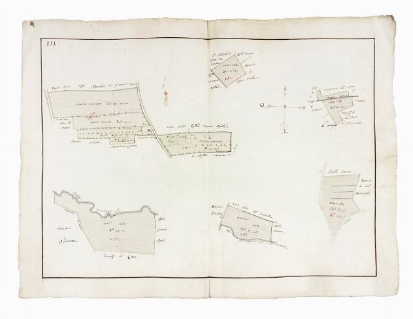 DOMENICO MARIA VIAGGI : Regesto e dieci cabrei della tenuta detta La Cagnona del Marchese Scipione Capponi nel comprensorio savignanese.  - Asta Arte Antica, Moderna e Contemporanea [parte I] - Associazione Nazionale - Case d'Asta italiane