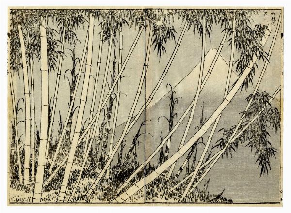 KATSUSHIKA HOKUSAI : Chikurin no Fuji (il Fuji dal canneto).  - Asta Arte Antica, Moderna e Contemporanea [parte I] - Associazione Nazionale - Case d'Asta italiane