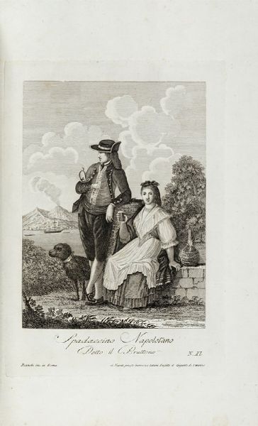 SECONDO BIANCHI : Raccolta di varie vestiture che costumano nelle citt, terre e paesi in provincie [sic] diverse del Regno di Napoli. Parte I (Parte II).  - Asta Arte Antica, Moderna e Contemporanea [parte I] - Associazione Nazionale - Case d'Asta italiane