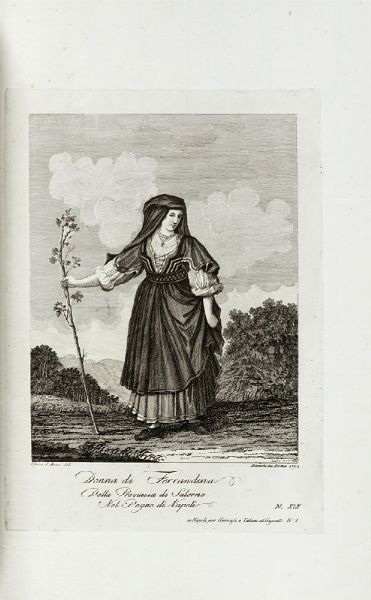 SECONDO BIANCHI : Raccolta di varie vestiture che costumano nelle citt, terre e paesi in provincie [sic] diverse del Regno di Napoli. Parte I (Parte II).  - Asta Arte Antica, Moderna e Contemporanea [parte I] - Associazione Nazionale - Case d'Asta italiane