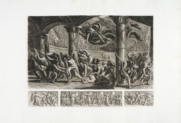 Luigi Ademollo : Gli spettacoli della antica Roma. Invenzioni pittoriche del professore Luigi Ademollo. Collezione terza.  - Asta Arte Antica, Moderna e Contemporanea [parte I] - Associazione Nazionale - Case d'Asta italiane