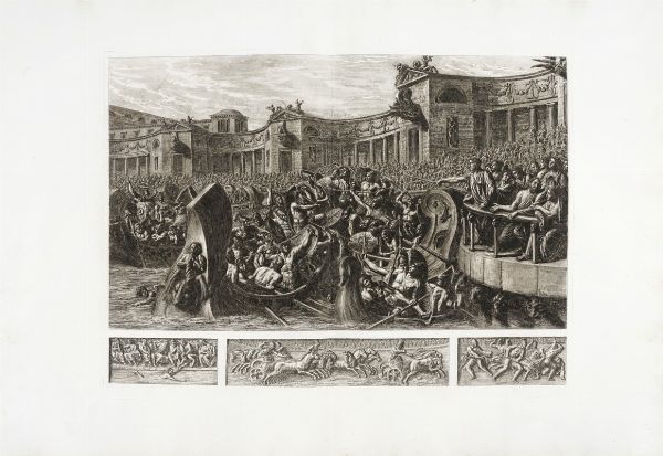 Luigi Ademollo : Gli spettacoli della antica Roma. Invenzioni pittoriche del professore Luigi Ademollo. Collezione terza.  - Asta Arte Antica, Moderna e Contemporanea [parte I] - Associazione Nazionale - Case d'Asta italiane