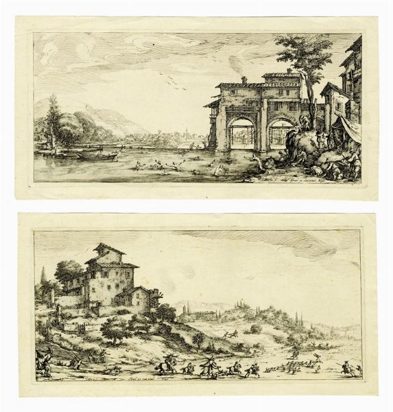Jacques Callot : Diverse vedute designate in Fiorenza / Per Jacopo Callott.  - Asta Arte Antica, Moderna e Contemporanea [parte I] - Associazione Nazionale - Case d'Asta italiane