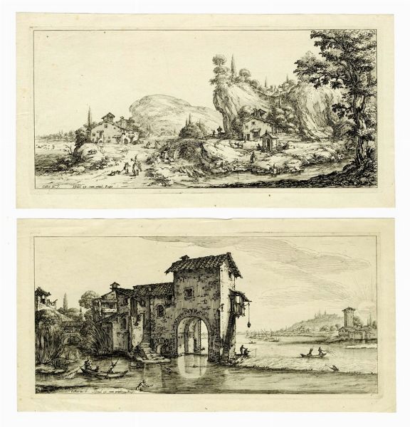 Jacques Callot : Diverse vedute designate in Fiorenza / Per Jacopo Callott.  - Asta Arte Antica, Moderna e Contemporanea [parte I] - Associazione Nazionale - Case d'Asta italiane