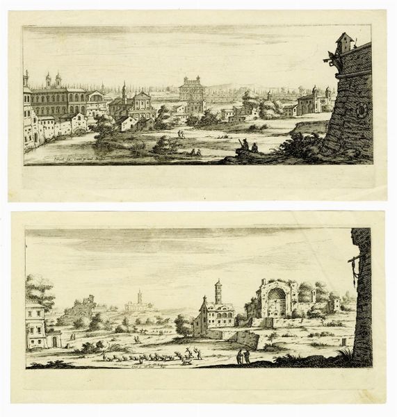 Jacques Callot : Diverse vedute designate in Fiorenza / Per Jacopo Callott.  - Asta Arte Antica, Moderna e Contemporanea [parte I] - Associazione Nazionale - Case d'Asta italiane