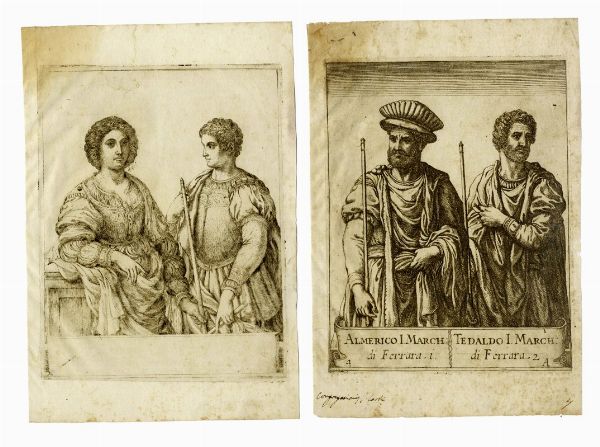 ANTONIO CARIOLA : Dodici tavole da Ritratti de ser.mi Principi D?Este sig.ri di Ferrara con l?aggionta de loro fatti pi memorabili ridotti in sommario.  - Asta Arte Antica, Moderna e Contemporanea [parte I] - Associazione Nazionale - Case d'Asta italiane