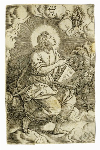 HEINRICH ALDEGREVER : San Giovanni Evangelista.  - Asta Arte Antica, Moderna e Contemporanea [parte I] - Associazione Nazionale - Case d'Asta italiane