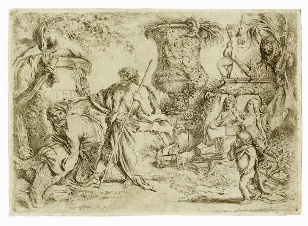 GIOVANNI BENEDETTO CASTIGLIONE (DETTO IL GRECHETTO) : Temporalis Aeternitas.  - Asta Arte Antica, Moderna e Contemporanea [parte I] - Associazione Nazionale - Case d'Asta italiane