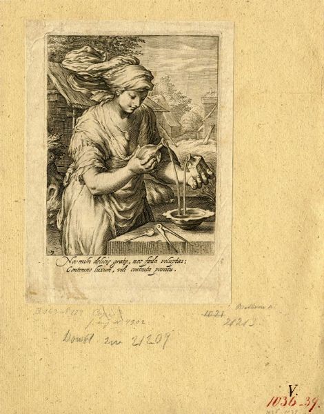 DIRK VOLKERTSZ COORNHERT : Il desiderio tenta l'uomo con il denaro.  - Asta Arte Antica, Moderna e Contemporanea [parte I] - Associazione Nazionale - Case d'Asta italiane