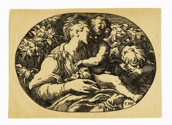 ANTONIO DA TRENTO : La Beata Vergine con il Bambino e san Giovanni Battista (Madonna del roseto).  - Asta Arte Antica, Moderna e Contemporanea [parte I] - Associazione Nazionale - Case d'Asta italiane