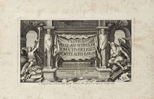 Pietro Ferrerio : Palazzi di Roma de piu celebri architetti disegnati da Pietro Ferrerio pittore et architetto.  - Asta Arte Antica, Moderna e Contemporanea [parte I] - Associazione Nazionale - Case d'Asta italiane
