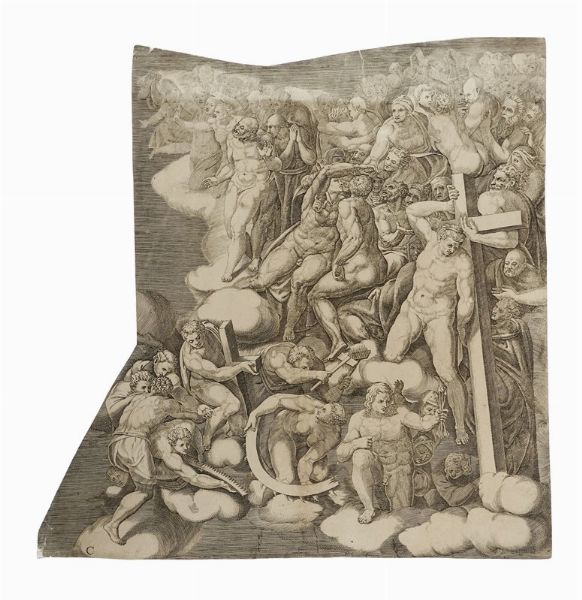 GIORGIO GHISI : Il Giudizio universale.  - Asta Arte Antica, Moderna e Contemporanea [parte I] - Associazione Nazionale - Case d'Asta italiane
