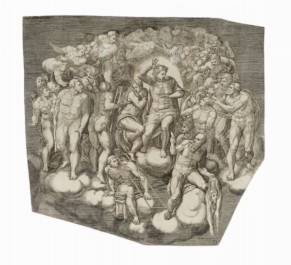 GIORGIO GHISI : Il Giudizio universale.  - Asta Arte Antica, Moderna e Contemporanea [parte I] - Associazione Nazionale - Case d'Asta italiane