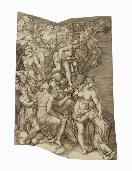 GIORGIO GHISI : Il Giudizio universale.  - Asta Arte Antica, Moderna e Contemporanea [parte I] - Associazione Nazionale - Case d'Asta italiane