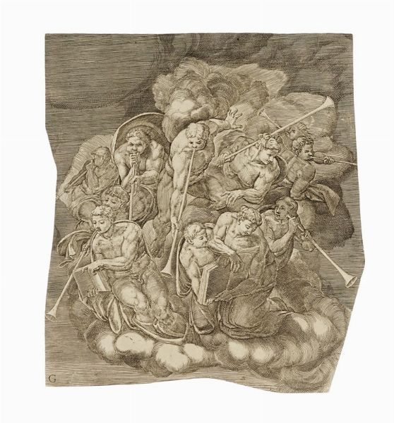 GIORGIO GHISI : Il Giudizio universale.  - Asta Arte Antica, Moderna e Contemporanea [parte I] - Associazione Nazionale - Case d'Asta italiane