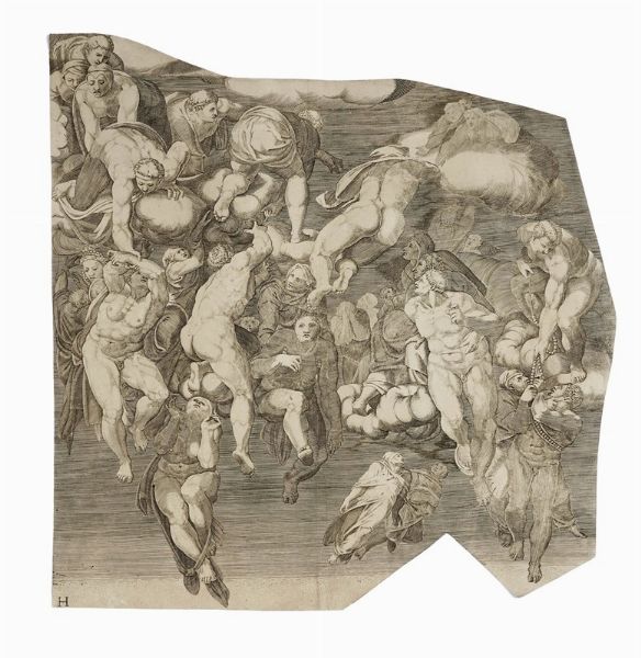 GIORGIO GHISI : Il Giudizio universale.  - Asta Arte Antica, Moderna e Contemporanea [parte I] - Associazione Nazionale - Case d'Asta italiane