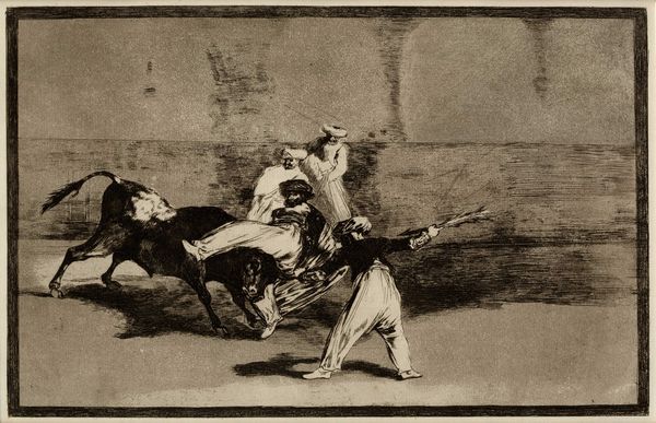 FRANCISCO GOYA Y LUCIENTES : Cogida de un moro estando en la plaza.  - Asta Arte Antica, Moderna e Contemporanea [parte I] - Associazione Nazionale - Case d'Asta italiane