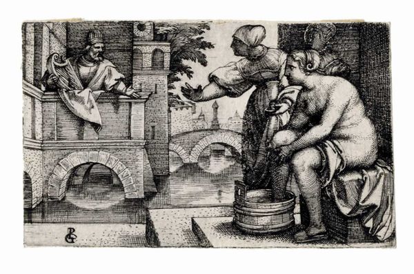 GEORG PENCZ : David e Bathsheba.  - Asta Arte Antica, Moderna e Contemporanea [parte I] - Associazione Nazionale - Case d'Asta italiane