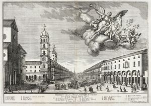 GIUSEPPE BALLANTI - Prospetto della Piazza Maggiore di Faenza.