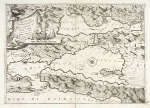 Vincenzo Maria Coronelli - Disegno topografico del Canale di Cattaro descritto dal Padre Coronelli.
