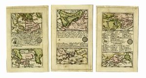 AGOSTINO DA RABATTA - B.a d?Hudson, Labrador, e B.a di Baffins / I laghi del Canada. Imboccatura del F. S. Lorenzo / Nuovo Sistema combinato dalle Scoperte de Russi, dell?Ammiraglio della Fonte, di Mr. Delisle, ed altri per le Parti Nord Ovest dell'America...