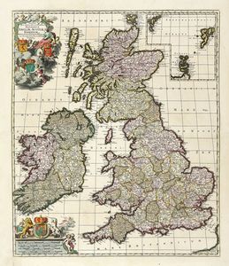 FREDERICK DE WIT - Novissima Prae Caeteris Aliis Accuratissima Regnorum Angliae, Scotiae, Hiberniae.