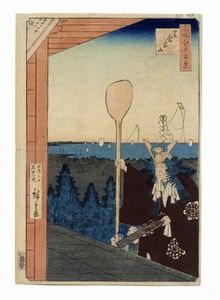 UTAGAWA HIROSHIGE I (AND? TOKUTAR?) - Shiba Atagoyama (Monte Atago, Shiba).