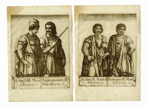 ANTONIO CARIOLA : Dodici tavole da Ritratti de ser.mi Principi D?Este sig.ri di Ferrara con l?aggionta de loro fatti pi memorabili ridotti in sommario.  - Asta Arte Antica, Moderna e Contemporanea [parte I] - Associazione Nazionale - Case d'Asta italiane