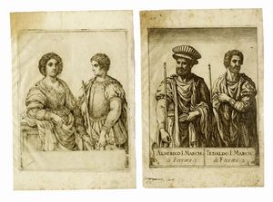 ANTONIO CARIOLA : Dodici tavole da Ritratti de ser.mi Principi D?Este sig.ri di Ferrara con l?aggionta de loro fatti pi memorabili ridotti in sommario.  - Asta Arte Antica, Moderna e Contemporanea [parte I] - Associazione Nazionale - Case d'Asta italiane