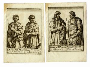 ANTONIO CARIOLA : Dodici tavole da Ritratti de ser.mi Principi D?Este sig.ri di Ferrara con l?aggionta de loro fatti pi memorabili ridotti in sommario.  - Asta Arte Antica, Moderna e Contemporanea [parte I] - Associazione Nazionale - Case d'Asta italiane