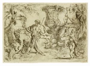 GIOVANNI BENEDETTO CASTIGLIONE (DETTO IL GRECHETTO) - Temporalis Aeternitas.