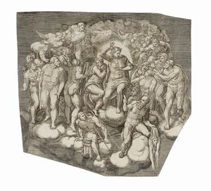 GIORGIO GHISI : Il Giudizio universale.  - Asta Arte Antica, Moderna e Contemporanea [parte I] - Associazione Nazionale - Case d'Asta italiane