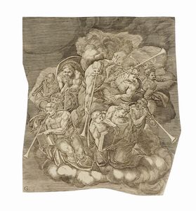 GIORGIO GHISI : Il Giudizio universale.  - Asta Arte Antica, Moderna e Contemporanea [parte I] - Associazione Nazionale - Case d'Asta italiane