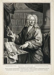 JACOBUS HOUBRAKEN - Albertus Seba, Etzela Oostfrisius Pharmacopoeus Amstelodamensis.