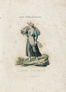 FRANCESCO PIERACCINI : Collection de Costumes des diverses Provinces du Grand Duchè de Toscane.  - Asta Arte Antica, Moderna e Contemporanea [parte I] - Associazione Nazionale - Case d'Asta italiane