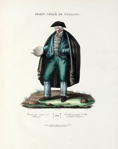 FRANCESCO PIERACCINI : Collection de Costumes des diverses Provinces du Grand Duchè de Toscane.  - Asta Arte Antica, Moderna e Contemporanea [parte I] - Associazione Nazionale - Case d'Asta italiane