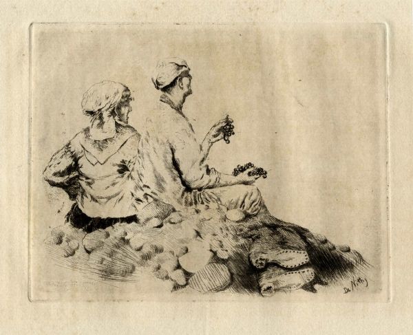 Giuseppe De Nittis : Route de Castellammare.  - Asta Arte Antica, Moderna e Contemporanea [parte II] - Associazione Nazionale - Case d'Asta italiane