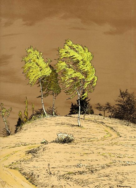 GUSTAV KAMPMANN : Lotto composto di 5 incisioni.  - Asta Arte Antica, Moderna e Contemporanea [parte II] - Associazione Nazionale - Case d'Asta italiane