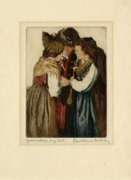 KARL REISENBICHLER : Lotto composto di 5 incisioni.  - Asta Arte Antica, Moderna e Contemporanea [parte II] - Associazione Nazionale - Case d'Asta italiane