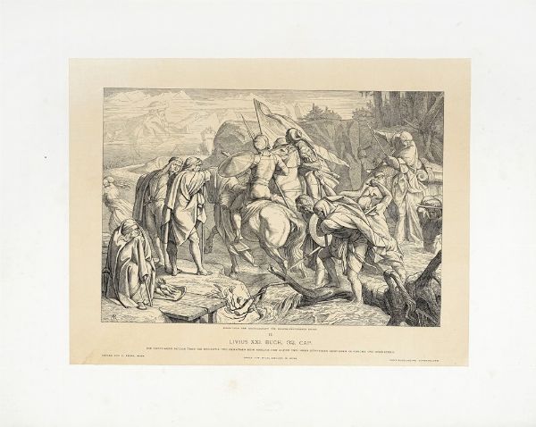 ALFRED RETHEL : Der Zug Hannibal`s ber die Alpen (Il viaggio di Annibale attraverso le Alpi).  - Asta Arte Antica, Moderna e Contemporanea [parte II] - Associazione Nazionale - Case d'Asta italiane