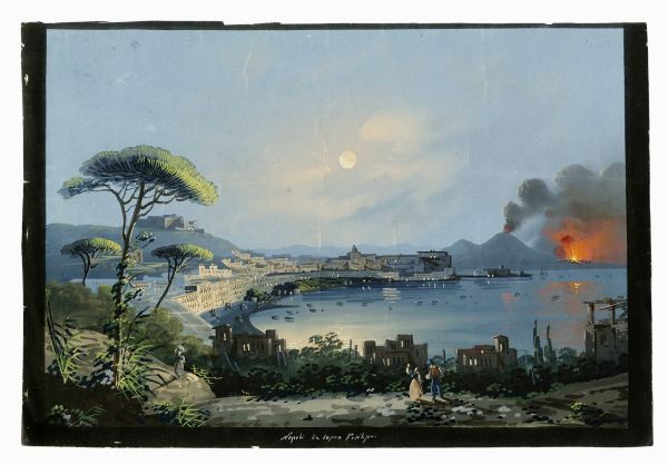Lotto composto di 2 vedute di Napoli.  - Asta Arte Antica, Moderna e Contemporanea [parte II] - Associazione Nazionale - Case d'Asta italiane