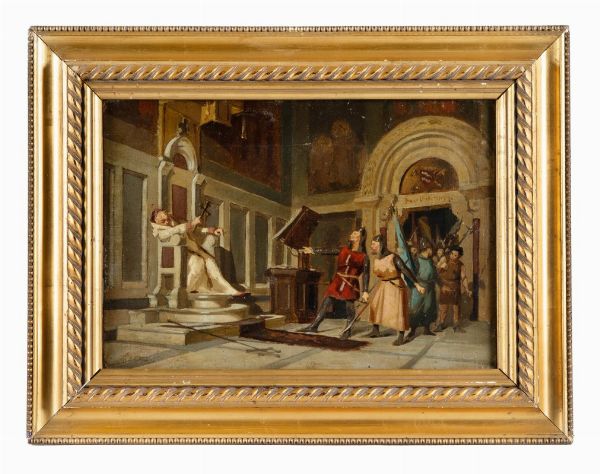 NICOL BARABINO : Morte di Bonifacio VIII.  - Asta Arte Antica, Moderna e Contemporanea [parte II] - Associazione Nazionale - Case d'Asta italiane