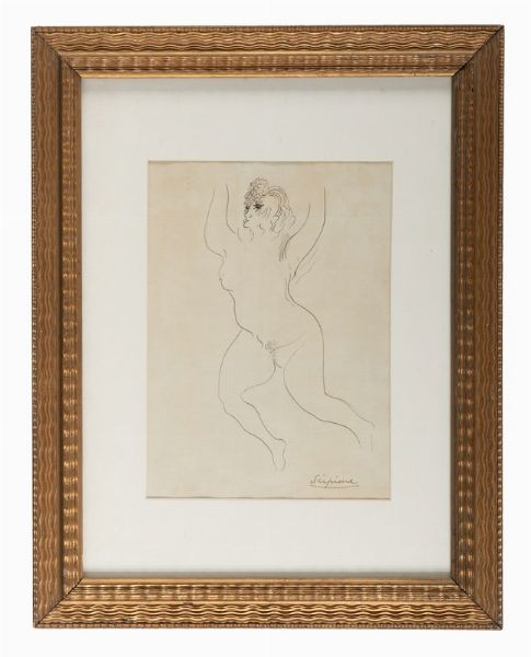 GINO BONICHI : Nudo femminile.  - Asta Arte Antica, Moderna e Contemporanea [parte II] - Associazione Nazionale - Case d'Asta italiane